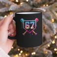 Baseball Ice Cream Drip Number 67 Player 67th Birthday Graphic Print Coffee Mug
