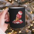 Baseball Ice Cream Drip Youth Strawberry Baseball Red Graphic Print Coffee Mug