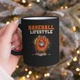 Baseball Lifestyle Ice Cream Drip Baseball Glove Crossed Bat Graphic Print Coffee Mug