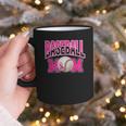 BASEBALL MOM BREAST CANCER RIBBON PINK SPORTS MOM Graphic Print Coffee Mug