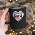 Baseball Mom Heart Love Mother's Day Game Day Support Graphic Print Coffee Mug