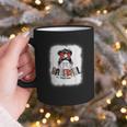 Baseball Mom Messy Bun Mommy Baseball Player Graphic Print Coffee Mug