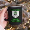 Baseball Mom Quote My Stepson Works From Home Graphic Print Coffee Mug Baseball Mom Quote My Stepson Works From Home Graphic Print Coffee Mug