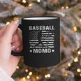 Baseball Momo Mom USA Flag 4th Of July Graphic Print Coffee Mug