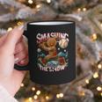 Baseball Player Christmas Gingerbread Smashing Through Snow Graphic Print Coffee Mug Baseball Player Christmas Gingerbread Smashing Through Snow Graphic Print Coffee Mug