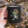 Baseball Player Mardi Gras Alligator Carnival Costume Beads Graphic Print Coffee Mug