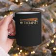 Baseball Tee My Therapist Bat Men Women Kids Graphic Print Coffee Mug
