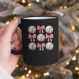 Baseballs And Bows Coquette Baseball Mom Baseball Coach Girl Graphic Print Coffee Mug Baseballs And Bows Coquette Baseball Mom Baseball Coach Girl Graphic Print Coffee Mug