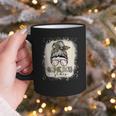 Bleached Messy Bun Game Day Vibes Baseball Mom Game Day Graphic Print Coffee Mug Bleached Messy Bun Game Day Vibes Baseball Mom Game Day Graphic Print Coffee Mug