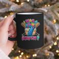 Blue Checkered I Was 6 Now I'm 7 Birthday Cake Baseball Drip Graphic Print Coffee Mug Blue Checkered I Was 6 Now I'm 7 Birthday Cake Baseball Drip Graphic Print Coffee Mug