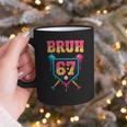 Bruh Baseball Ice Cream Drip Number 67 Player 67th Birthday Graphic Print Coffee Mug
