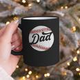 Dad Baseball Ball Vintage Groovy Baseball Daddy Fathers Day Graphic Print Coffee Mug