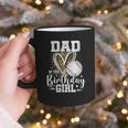 Dad Of The Birthday Girl Baseball Dad Leopard Heart Graphic Print Coffee Mug