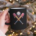 Dripping Pink Baseball Crossed Bats Summer Graphic Print Coffee Mug Dripping Pink Baseball Crossed Bats Summer Graphic Print Coffee Mug