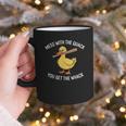Duck And Baseball Bat Mess With The Quack You Get Whack Graphic Print Coffee Mug