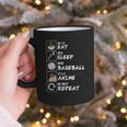 Eat Sleep Baseball Anime Repeat Japanese Otaku Graphic Print Coffee Mug