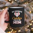 My Favorite Catcher Calls Me Mom Catcher Baseball Mom Heart Graphic Print Coffee Mug