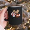 Football Baseball Heart Football Baseball Mom Graphic Print Coffee Mug