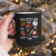 God Says I Am Baseball Player Catcher Pitcher Boys Men Graphic Print Coffee Mug God Says I Am Baseball Player Catcher Pitcher Boys Men Graphic Print Coffee Mug