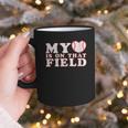 My Heart Is On That Court Baseball Mom Graphic Print Coffee Mug