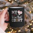 My Heart Is On That Court Baseball Player Baseball Mom Graphic Print Coffee Mug
