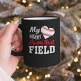 My Heart Is On That Field Baseball Player Baseball Mom Graphic Print Coffee Mug
