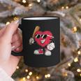 Heart Play Baseball Valentine's Day Teens Boys Girls Kids Graphic Print Coffee Mug