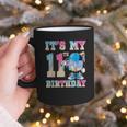 It's My 11th Birthday Baseball Ice Cream Drip Theme Graphic Print Coffee Mug