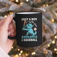 Just A Boy Who Loves Axolotls & Baseball Graphic Print Coffee Mug