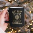 Just a Boy Who Loves Baseball Graphic Print Coffee Mug Just a Boy Who Loves Baseball Graphic Print Coffee Mug
