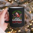Most Likely To Play Baseball With Santa Christmas Pajamas Graphic Print Coffee Mug