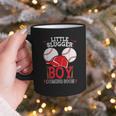 Little Slugger Boy Coming Soon Baby Announcement Baseball Graphic Print Coffee Mug