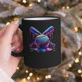 Neon Dripping Baseball And Bats Colorful Sports Art Graphic Print Coffee Mug Neon Dripping Baseball And Bats Colorful Sports Art Graphic Print Coffee Mug