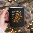 Oh Snap Gingerbreadman Christmas Baseball Graphic Print Coffee Mug