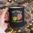 Patriotic US Flag Softball Dad Like A Baseball Dad Graphic Print Coffee Mug Patriotic US Flag Softball Dad Like A Baseball Dad Graphic Print Coffee Mug