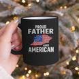 Proud Father And American Flag Baseball Dad Father Patriotic Graphic Print Coffee Mug