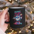 Respect The Drip Baseball Bat Sunglasses Mascot Graphic Print Coffee Mug Respect The Drip Baseball Bat Sunglasses Mascot Graphic Print Coffee Mug