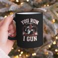 You Run I Gun Baseball Catcher Softball Player Graphic Print Coffee Mug