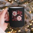 Six Seven Baseball Lover Sports Red Heart Bow Valentine Girl Graphic Print Coffee Mug