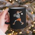 Skeleton Batting Baseball Halloween Graphic Print Coffee Mug