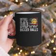 Softball Dad Like A Baseball Dad Retro US Flag Father's Day Graphic Print Coffee Mug