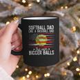 Softball Dad Just Like A Baseball Dad But With Bigger Back Graphic Print Coffee Mug Softball Dad Just Like A Baseball Dad But With Bigger Back Graphic Print Coffee Mug