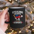 Stealing Hearts & Bases Valentine’s Day Baseball Love Graphic Print Coffee Mug