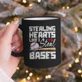 Stealing Hearts Like I Steal Bases Baseball Valentines Graphic Print Coffee Mug