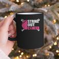 Strike Out Cancer Breast Cancer Awareness Baseball Warrior Graphic Print Coffee Mug Strike Out Cancer Breast Cancer Awareness Baseball Warrior Graphic Print Coffee Mug