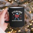 Valentines Day Baseball Stealing Hearts Bases Boys Kids Men Graphic Print Coffee Mug