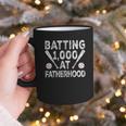 Vintage Baseball Dad Batting 1000 At Fatherhood Graphic Print Coffee Mug Vintage Baseball Dad Batting 1000 At Fatherhood Graphic Print Coffee Mug