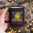 Vintage Softball Dad Like A Baseball Dad US Flag Graphic Print Coffee Mug Vintage Softball Dad Like A Baseball Dad US Flag Graphic Print Coffee Mug