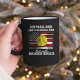 Vintage Softball Dad Like A Baseball Dad US Flag Fathers Day Graphic Print Coffee Mug Vintage Softball Dad Like A Baseball Dad US Flag Fathers Day Graphic Print Coffee Mug