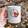 Custom Baseball Mom Number 17 Heart For Mom Mommy Premium Graphic Print Coffee Mug